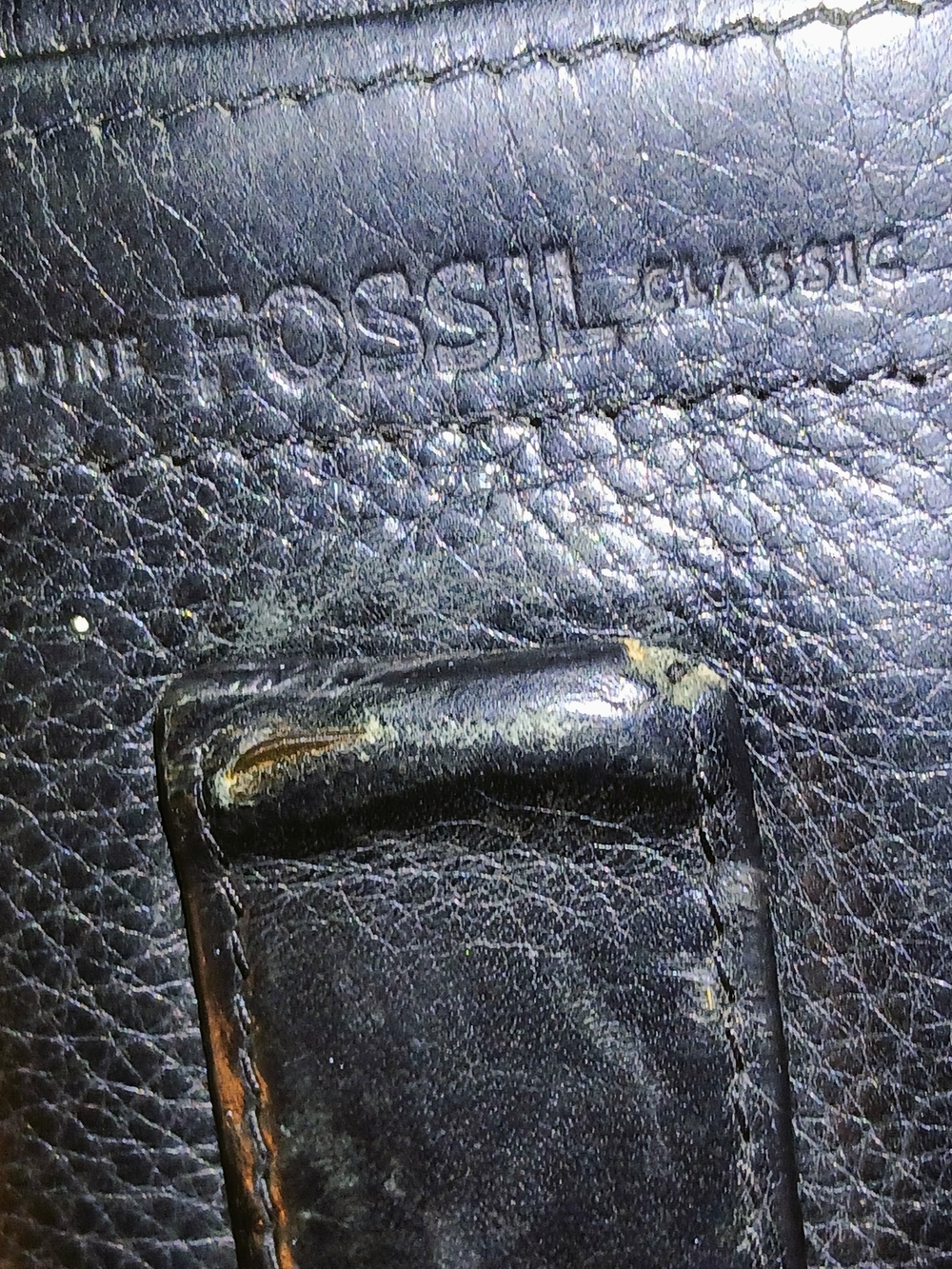2 Mens Leather Wallets Trifold and Bifold Black. Like New - Picture 13 of 14